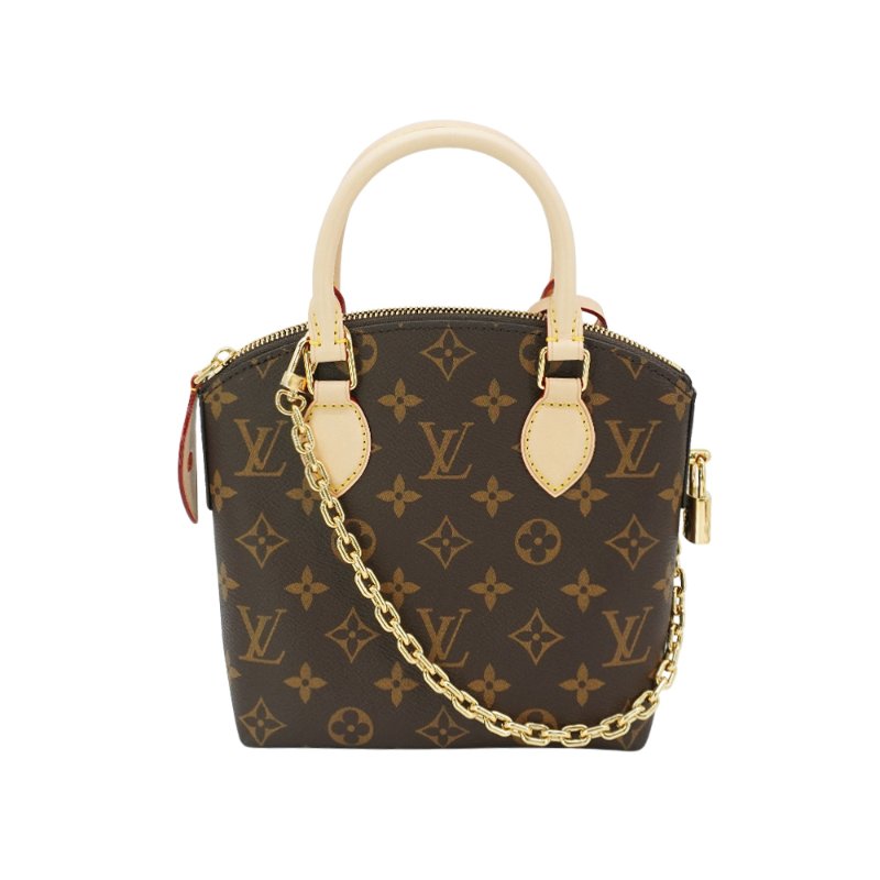 Louis Vuitton 展示品 Lockit BB 帆布二用弧形包(M12019-咖)-2