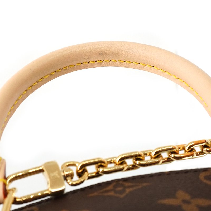 Louis Vuitton 展示品 Lockit BB 帆布二用弧形包(M12019-咖)-7
