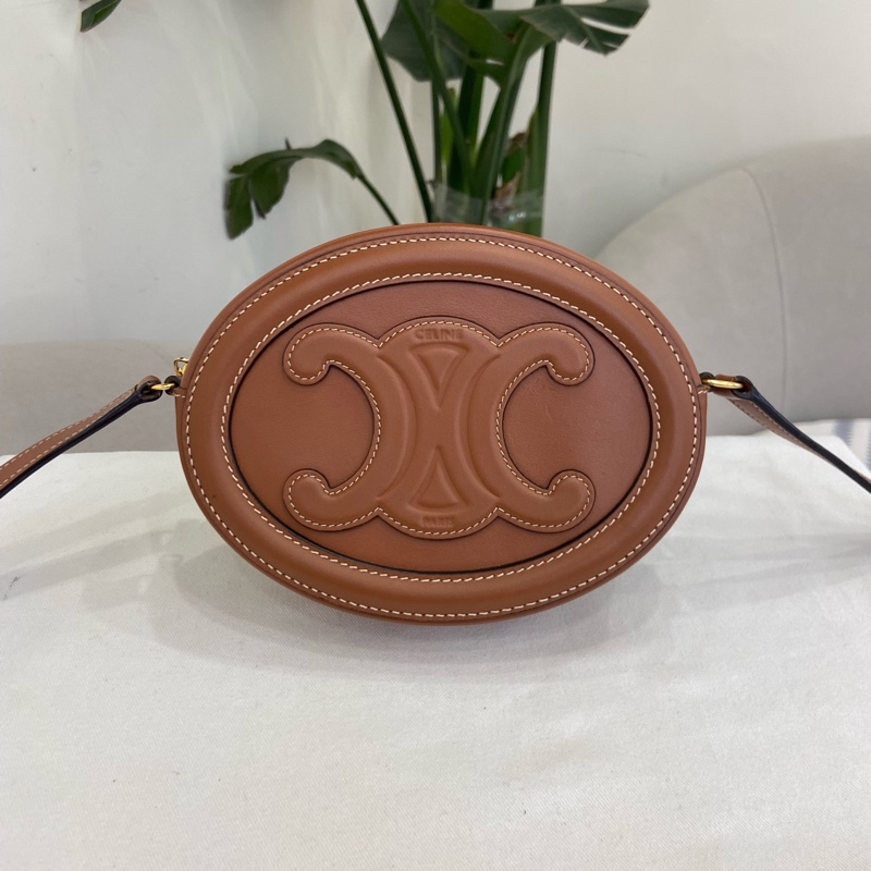 98新 賽琳Celine 橢圓包 小巧復古 尺寸：16×4×12.5cm-1