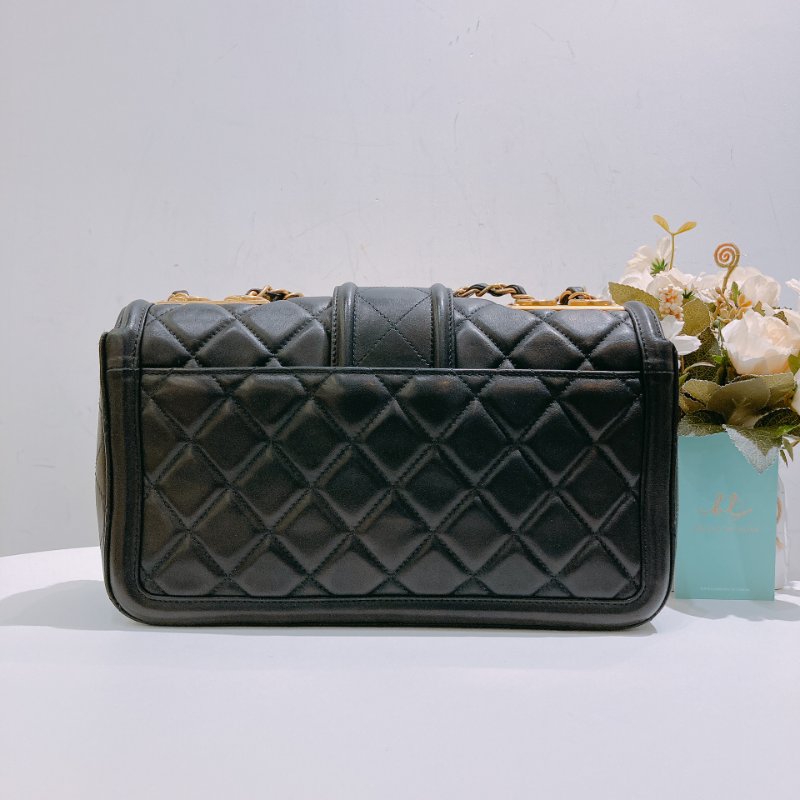 TW4698 Chanel 香奈兒 翻蓋單肩包 羊皮 黑金Elegant CC Flap Bag 26cm Lambskin Black x GHW-1