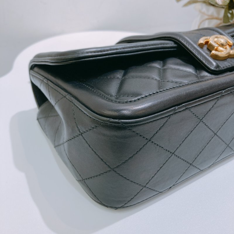 TW4698 Chanel 香奈兒 翻蓋單肩包 羊皮 黑金Elegant CC Flap Bag 26cm Lambskin Black x GHW-5