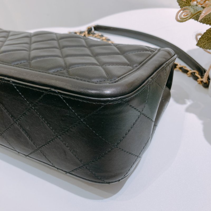 TW4698 Chanel 香奈兒 翻蓋單肩包 羊皮 黑金Elegant CC Flap Bag 26cm Lambskin Black x GHW-8