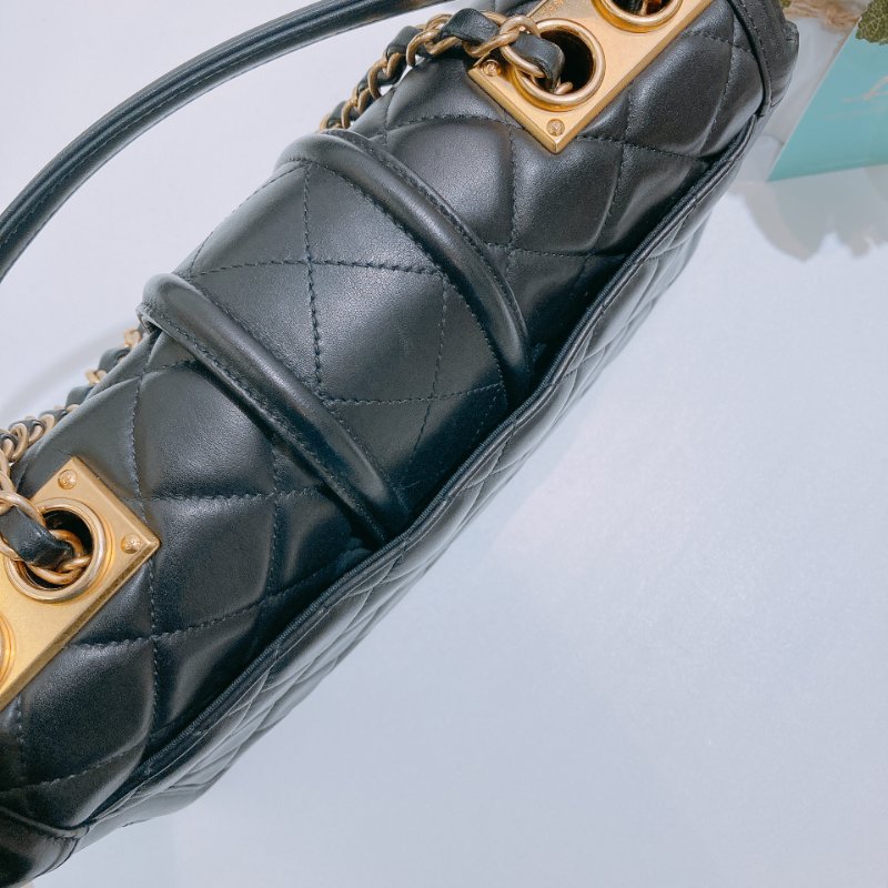 TW4698 Chanel 香奈兒 翻蓋單肩包 羊皮 黑金Elegant CC Flap Bag 26cm Lambskin Black x GHW-19