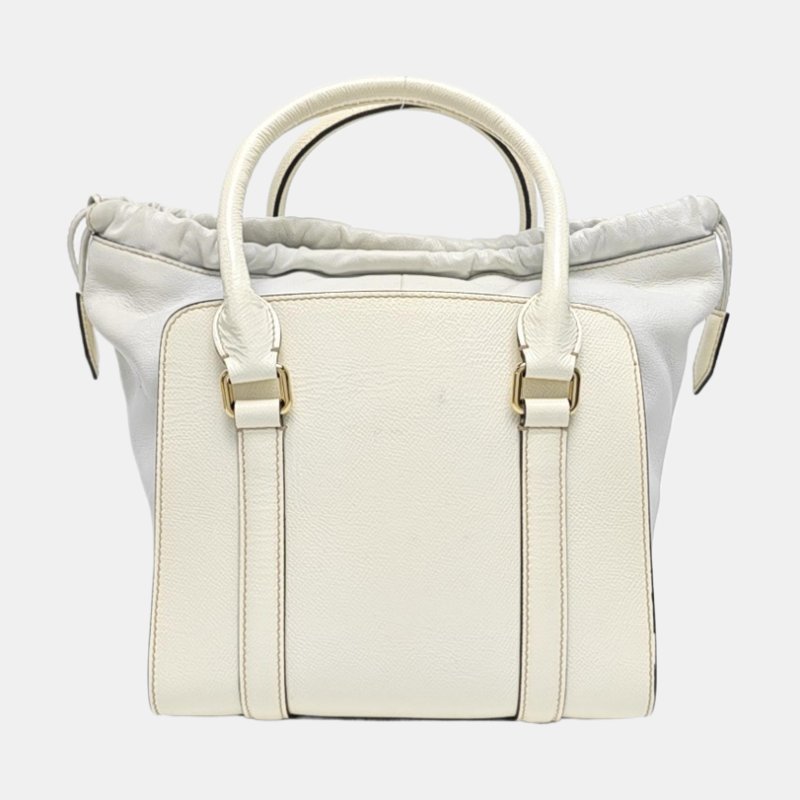 BURBERRY Dinton米色牛皮單肩包手提包斜挎包金色五金可拆卸肩帶-4