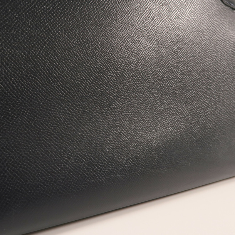 HERMES Epsom皮革Kelly 28金扣手挽肩背兩用袋Bleu Saphir-10