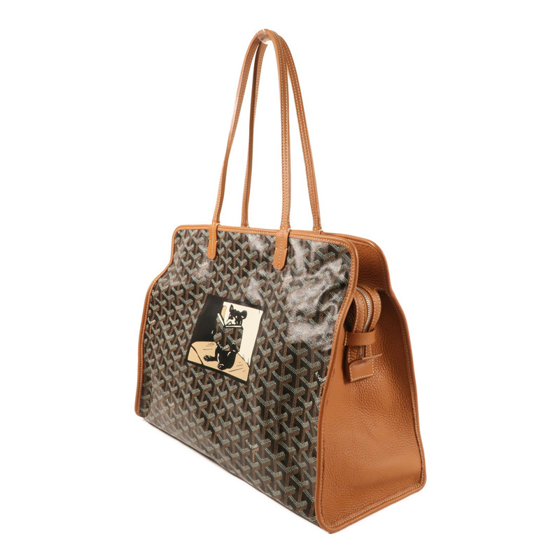 GOYARD 塗層帆布Hardy PM銀扣手挽袋-2