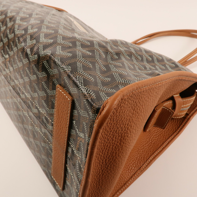 GOYARD 塗層帆布Hardy PM銀扣手挽袋-5