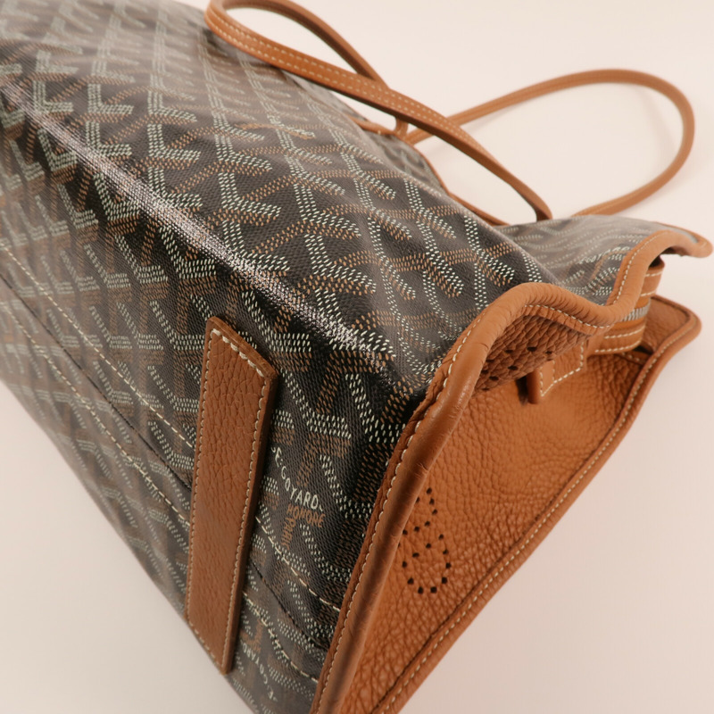 GOYARD 塗層帆布Hardy PM銀扣手挽袋-7