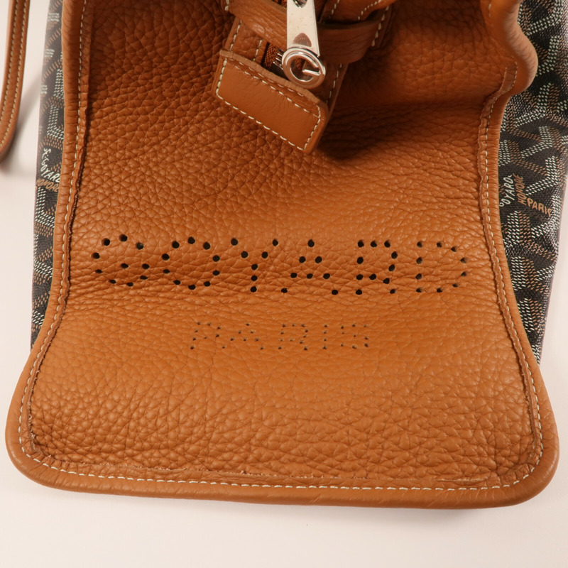GOYARD 塗層帆布Hardy PM銀扣手挽袋-13