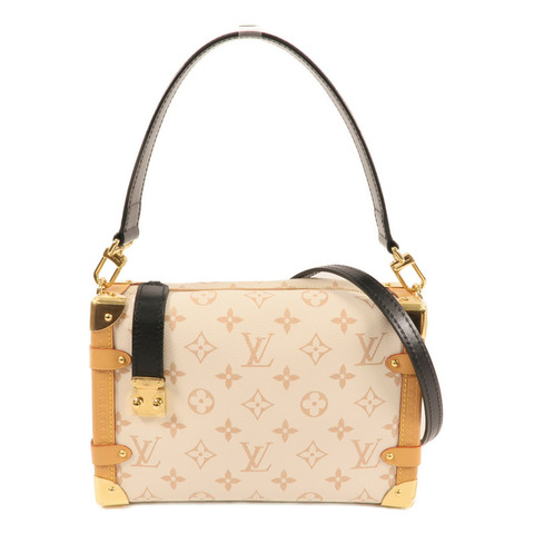 LOUIS VUITTON Monogram Dune Side Trunk MM金扣手挽肩背兩用袋