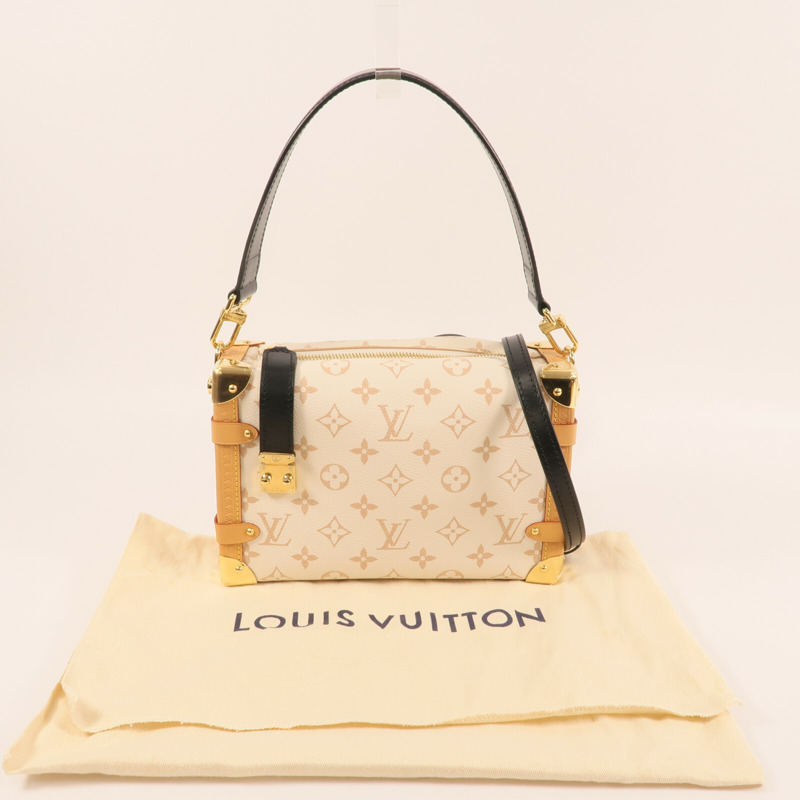 LOUIS VUITTON Monogram Dune Side Trunk MM金扣手挽肩背兩用袋-3