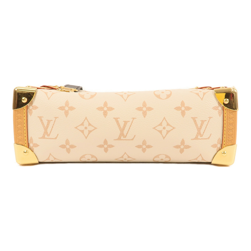 LOUIS VUITTON Monogram Dune Side Trunk MM金扣手挽肩背兩用袋-5