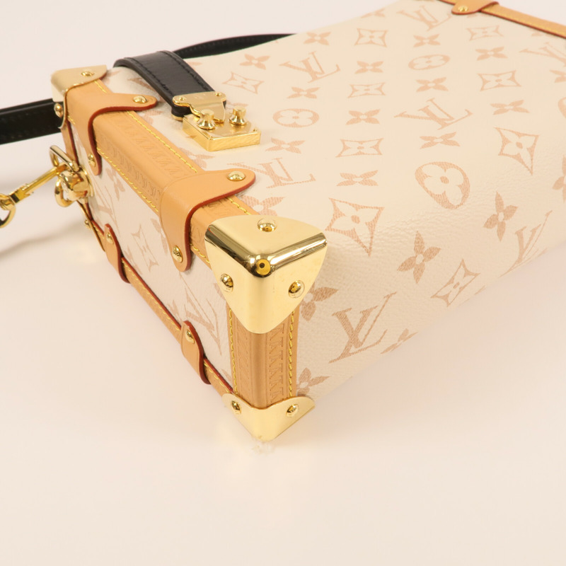 LOUIS VUITTON Monogram Dune Side Trunk MM金扣手挽肩背兩用袋-7