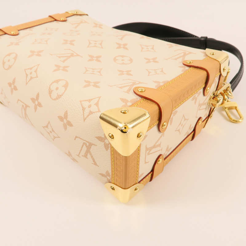 LOUIS VUITTON Monogram Dune Side Trunk MM金扣手挽肩背兩用袋-8