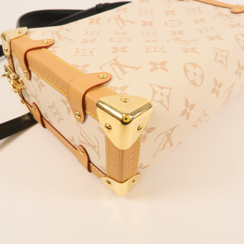 LOUIS VUITTON Monogram Dune Side Trunk MM金扣手挽肩背兩用袋-9