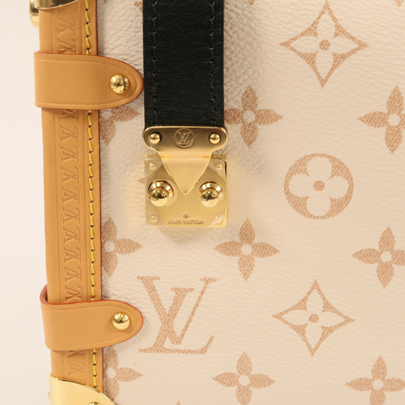 LOUIS VUITTON Monogram Dune Side Trunk MM金扣手挽肩背兩用袋-11