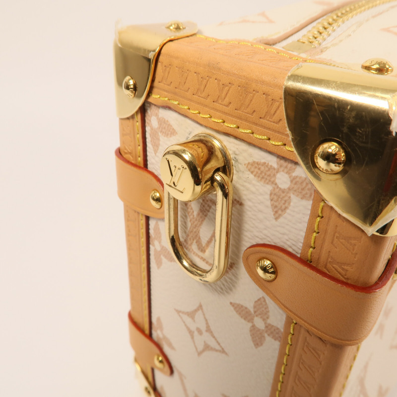 LOUIS VUITTON Monogram Dune Side Trunk MM金扣手挽肩背兩用袋-14