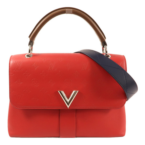 LOUIS VUITTON 牛皮皮革Very One銀扣手挽肩背兩用袋