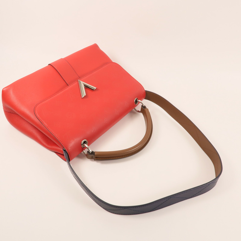 LOUIS VUITTON 牛皮皮革Very One銀扣手挽肩背兩用袋-3