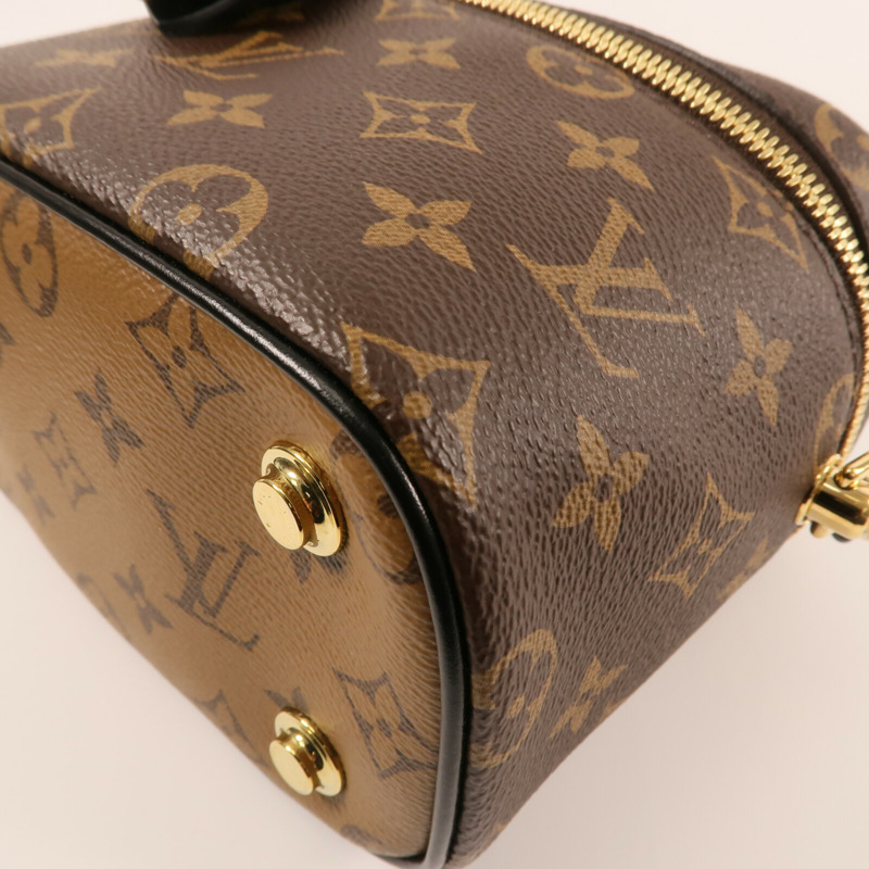 LOUIS VUITTON Monogram Reverse Vanity PM金扣手挽肩背兩用袋-5