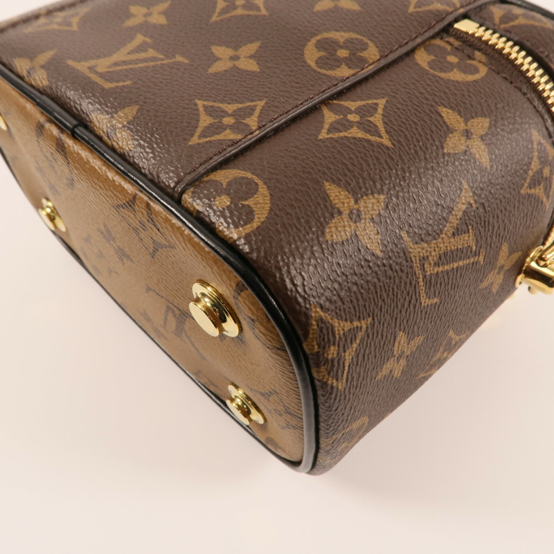 LOUIS VUITTON Monogram Reverse Vanity PM金扣手挽肩背兩用袋-7