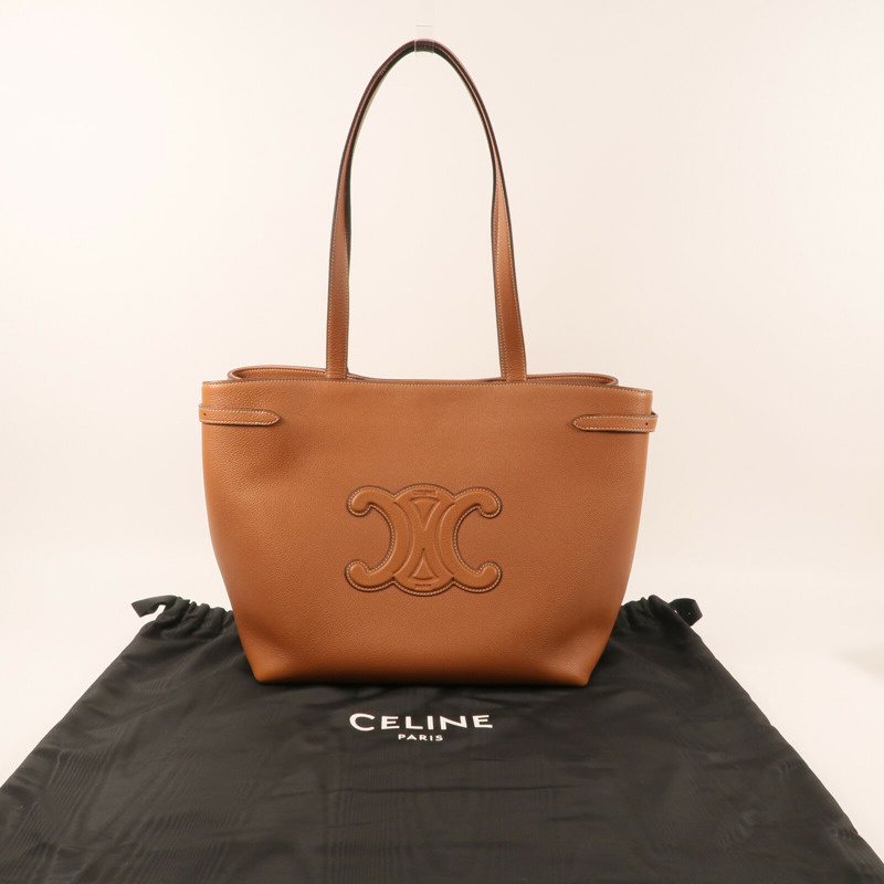 CELINE 牛皮皮革Cabas Anais金扣肩背袋-4