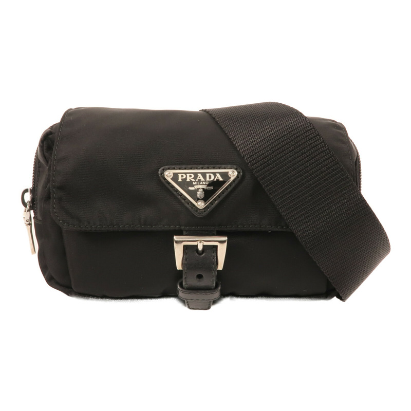 PRADA 尼龍Belt Bag銀扣腰包-0
