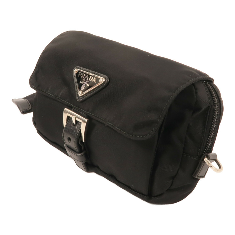 PRADA 尼龍Belt Bag銀扣腰包-1