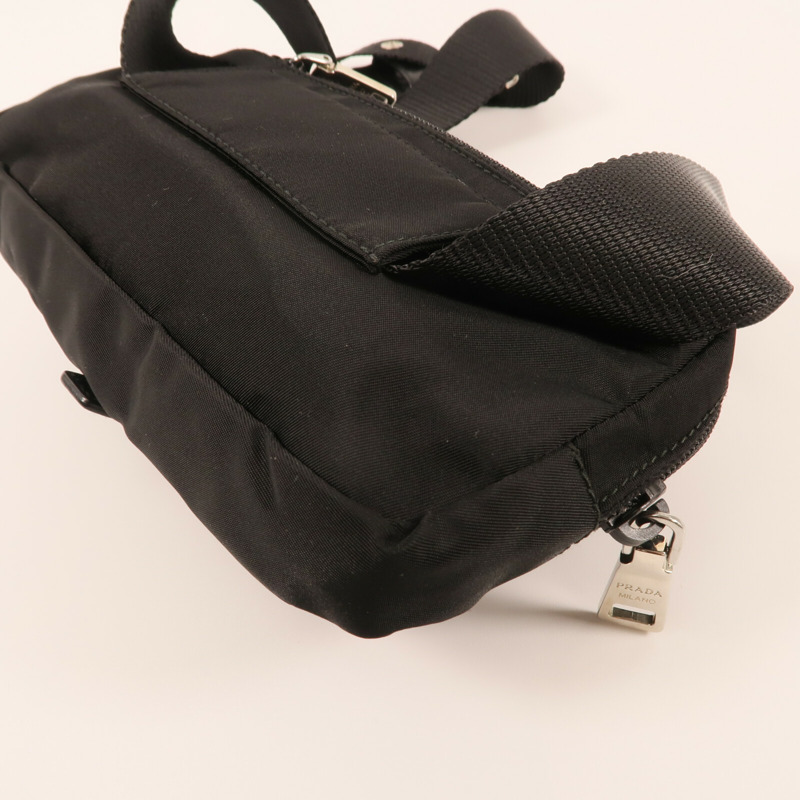 PRADA 尼龍Belt Bag銀扣腰包-7