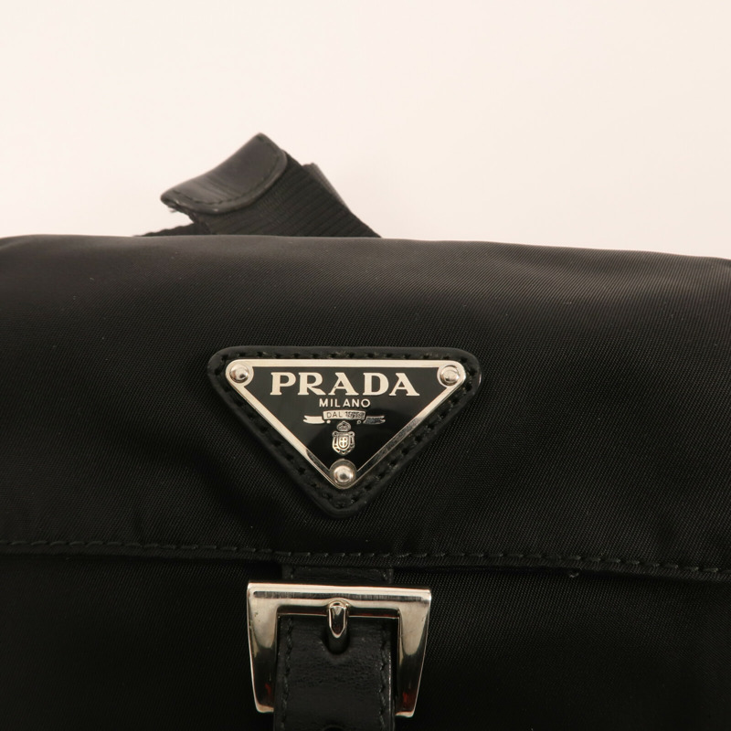 PRADA 尼龍Belt Bag銀扣腰包-9