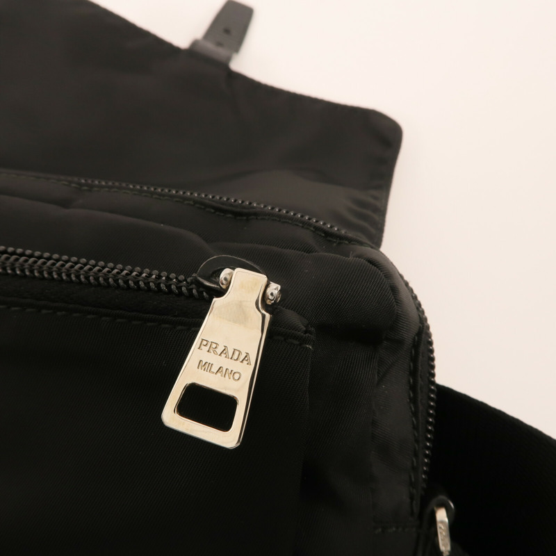 PRADA 尼龍Belt Bag銀扣腰包-10