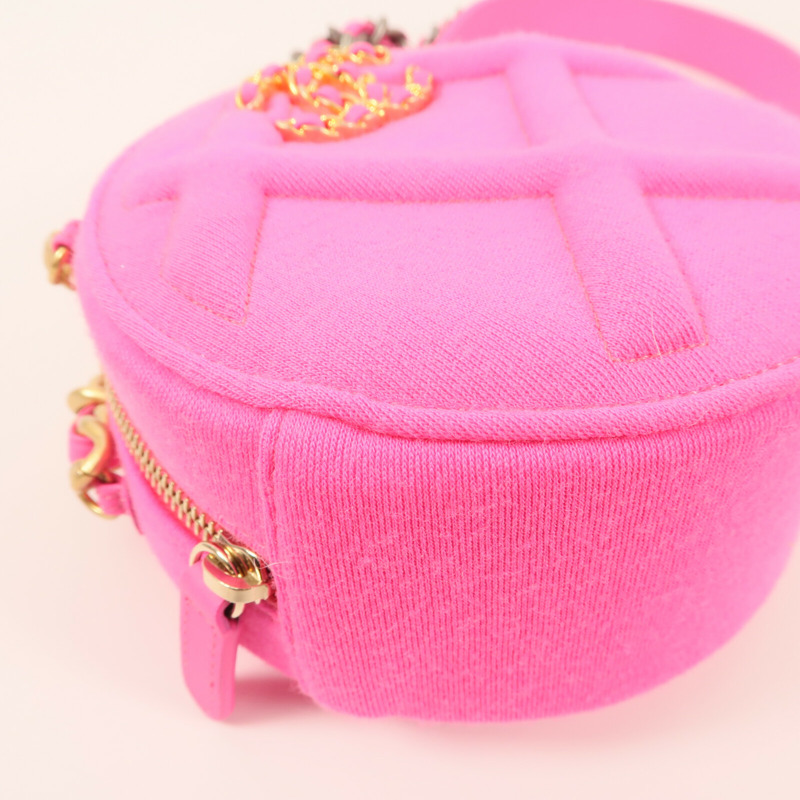 CHANEL 布料Jersey 19金扣鏈帶肩背袋-7