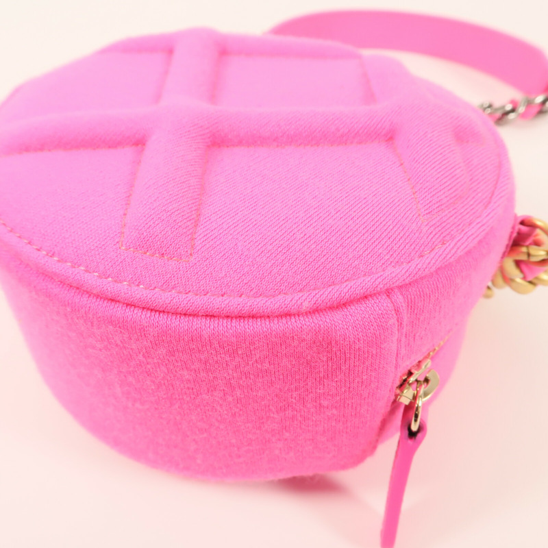 CHANEL 布料Jersey 19金扣鏈帶肩背袋-8