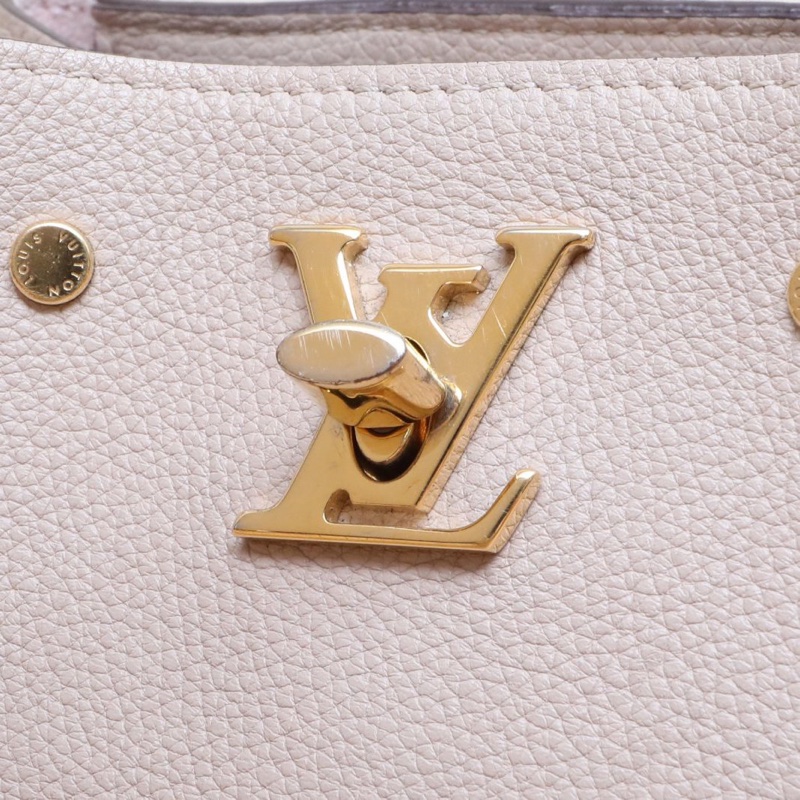 LOUIS VUITTON LockmeBucket水桶包Nano16牛皮金扣肩背包晶片-4
