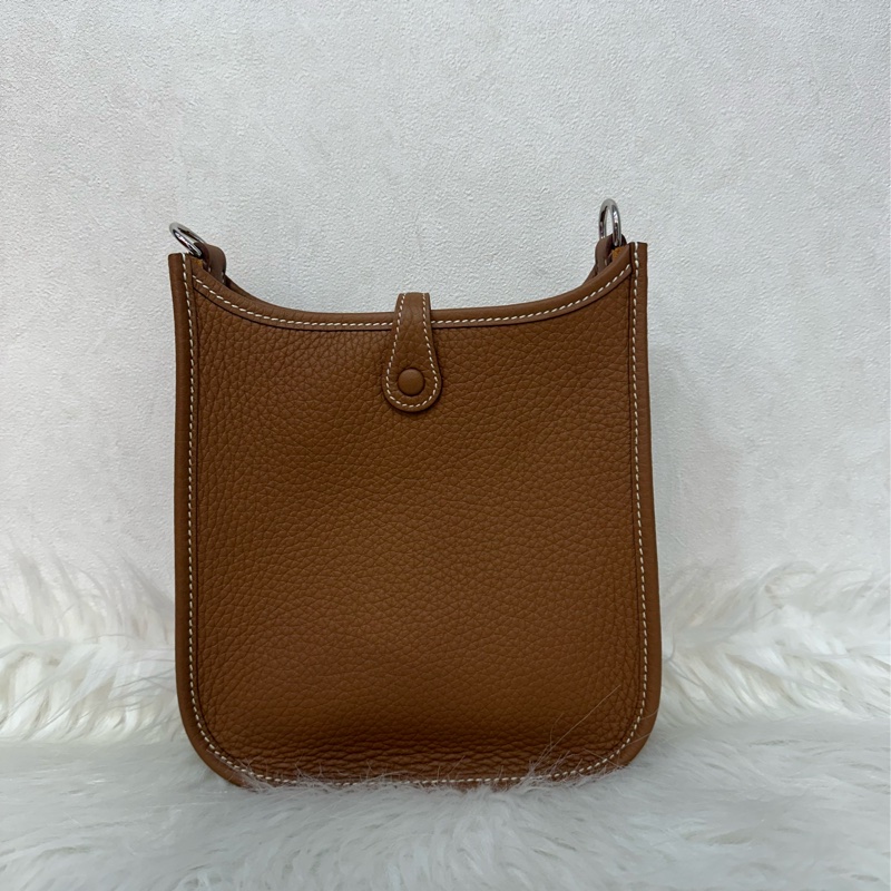 Hermes 金棕色銀釦mini evelyne-1