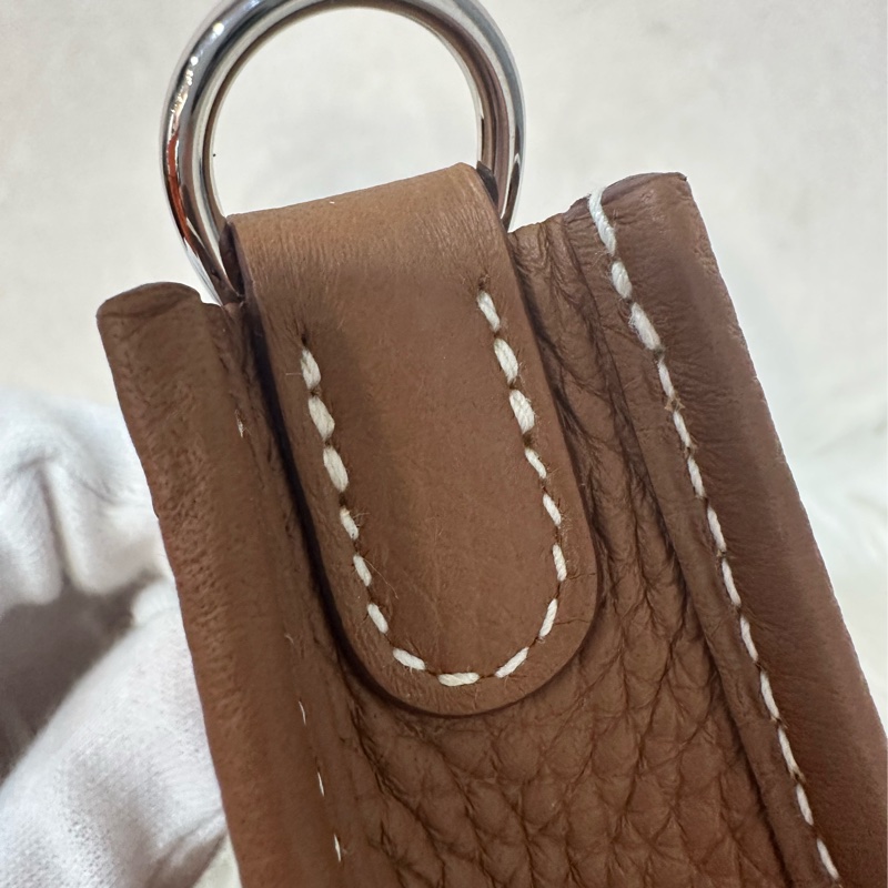 Hermes 金棕色銀釦mini evelyne-11