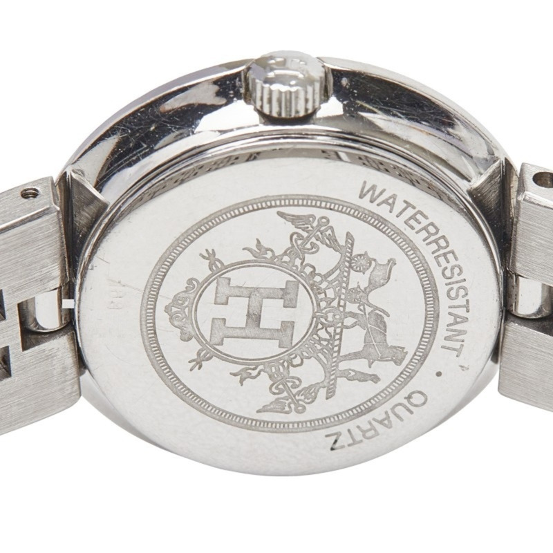 愛馬仕 Olympia 女士腕錶，瑞士石英機芯，米色錶盤，不鏽鋼錶殼-5