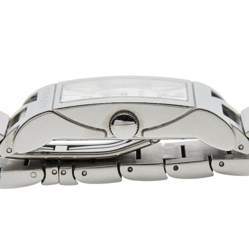 寶格麗 Rettangolo 日期腕錶 RT45S 自動上鍊白色錶盤不鏽鋼男士腕錶-2