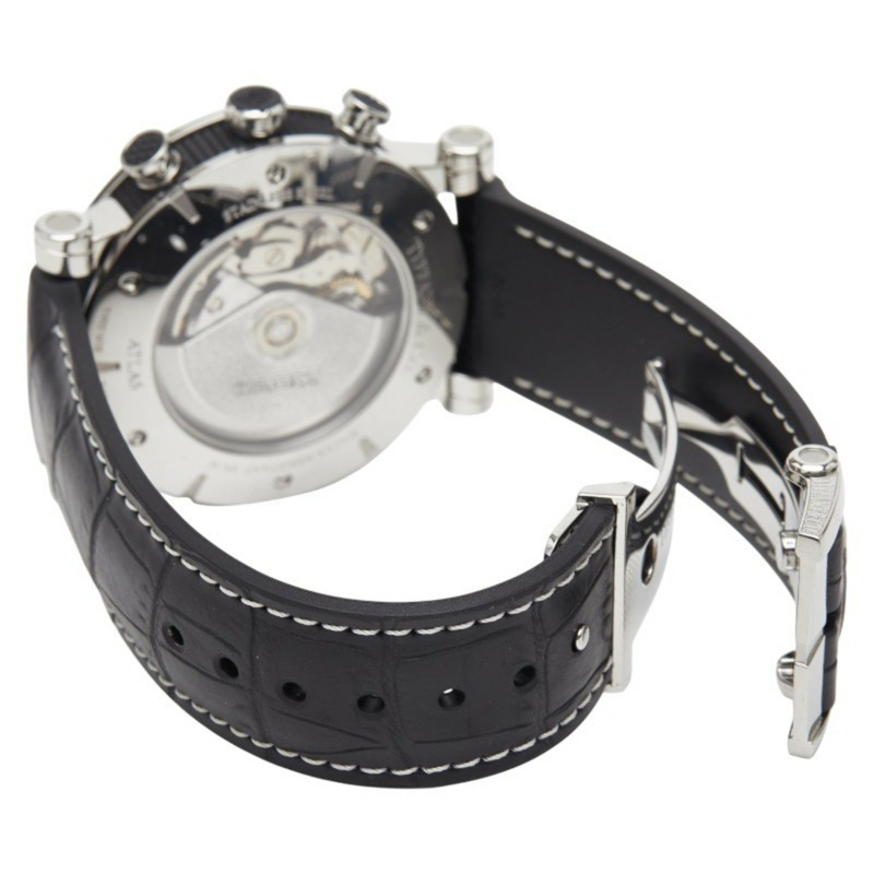 Tiffany Atlas 男士計時腕錶 Z1000.82.12A21A 自動機械錶 白色錶盤 不鏽鋼錶帶 橡膠錶帶 皮革錶帶-4