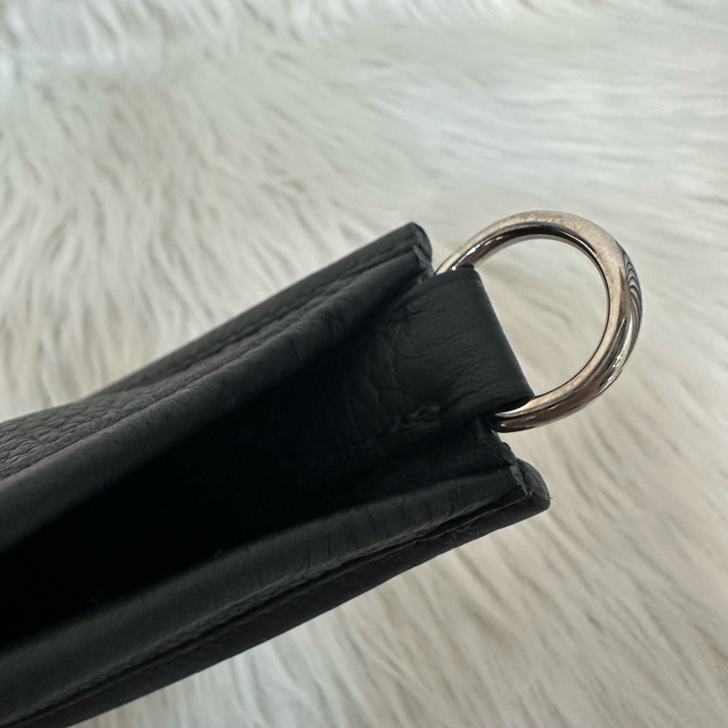 hermes 89黑TC皮銀扣mini evelyne-14