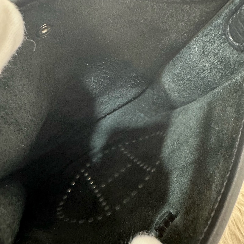 hermes 89黑TC皮銀扣mini evelyne-20