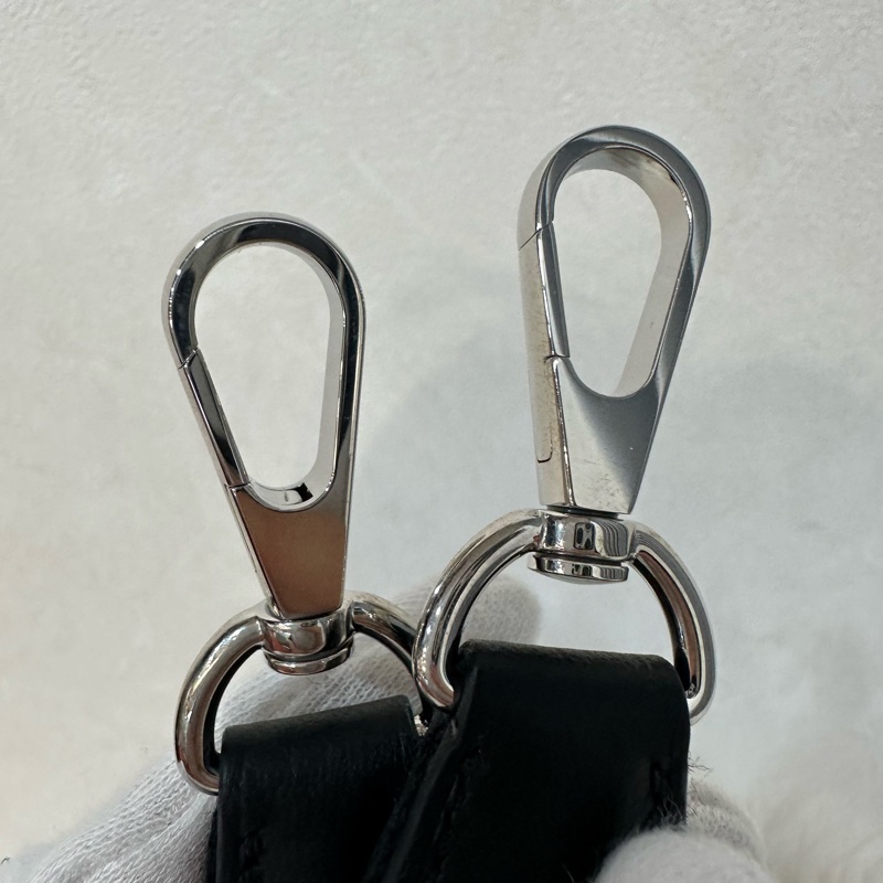 hermes 89黑TC皮銀扣mini evelyne-30