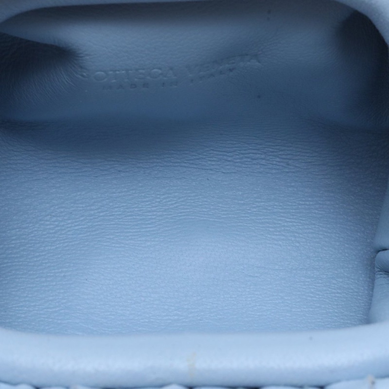 BOTTEGA VENETA 藍色羊皮Pouch雲朵包超Mini14編織肩背包-4