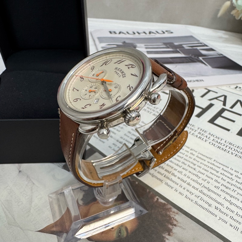 Hermès 經典計時手腕 vintage 中古 二手-3