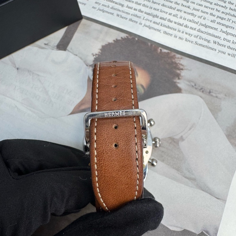 Hermès 經典計時手腕 vintage 中古 二手-6