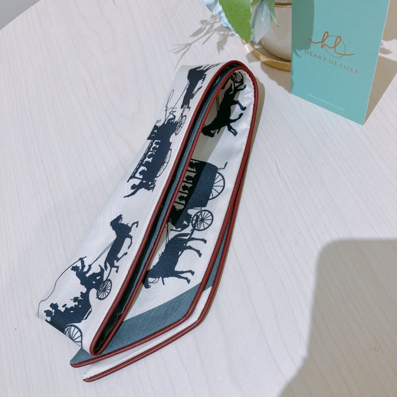 TK1939	 Hermes  愛馬仕 雙面 Twilly Paris En Roue Libre De Tout raie / caban / ardoise-8