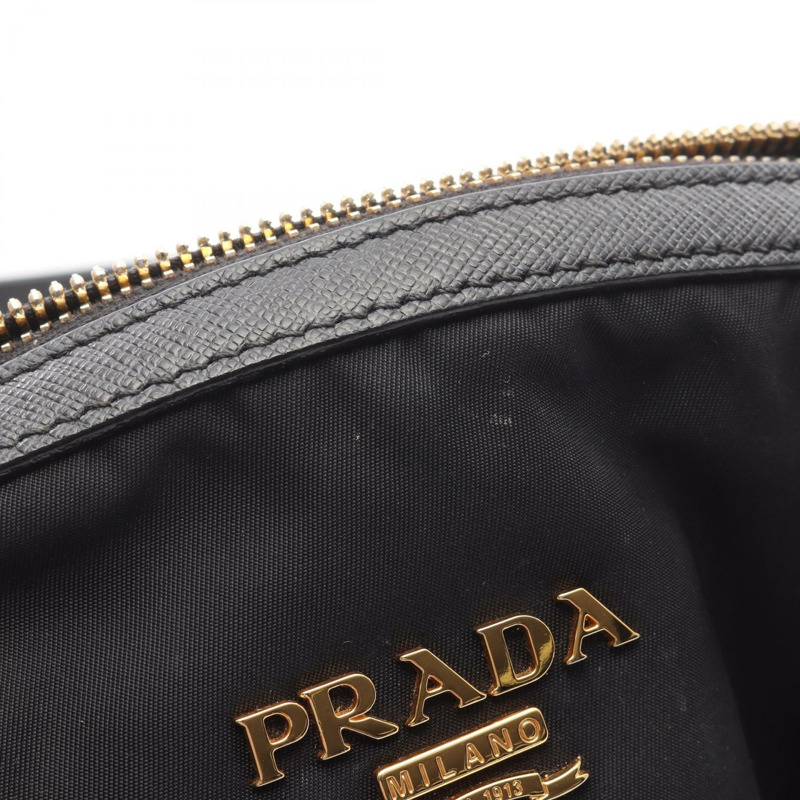 PRADA TESSUTO SAFFIANO 單肩手提包 1BB013 尼龍 Saffiano 皮革 黑色 二手-7