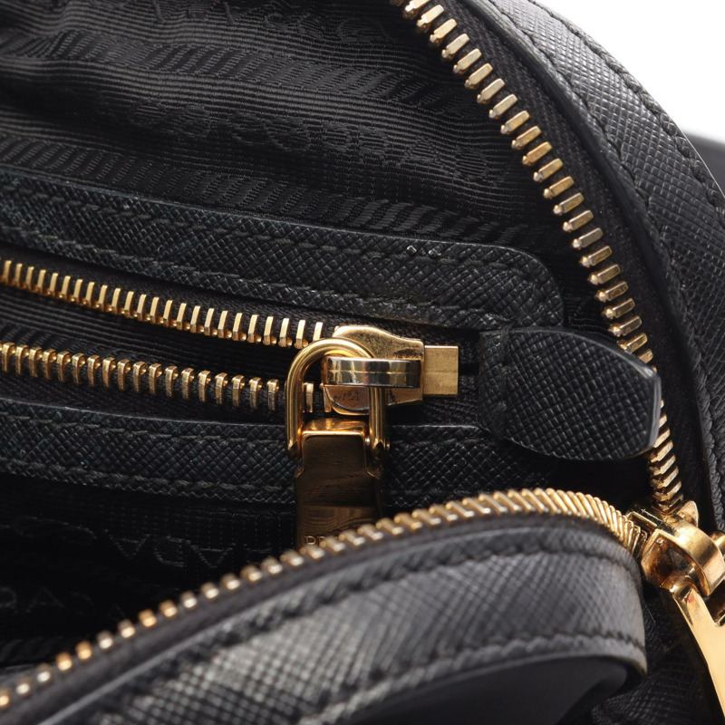 PRADA TESSUTO SAFFIANO 單肩手提包 1BB013 尼龍 Saffiano 皮革 黑色 二手-9