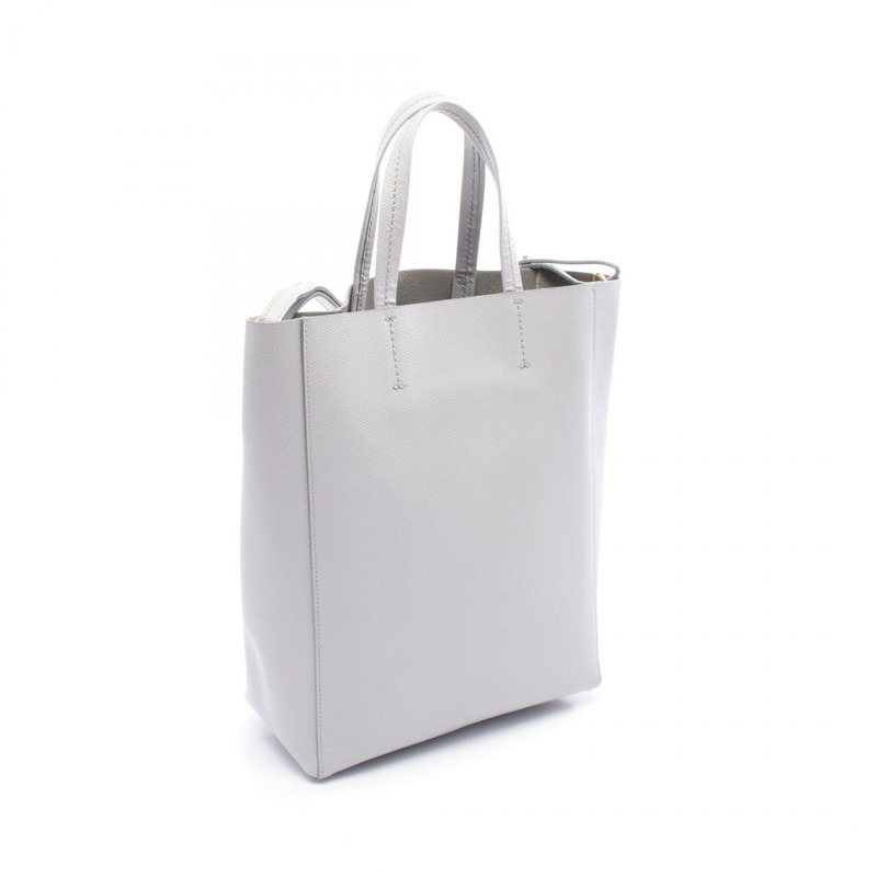CELINE Vertical Small Cabas Tote 單肩包 176183 皮革 灰色 二手 女士-1