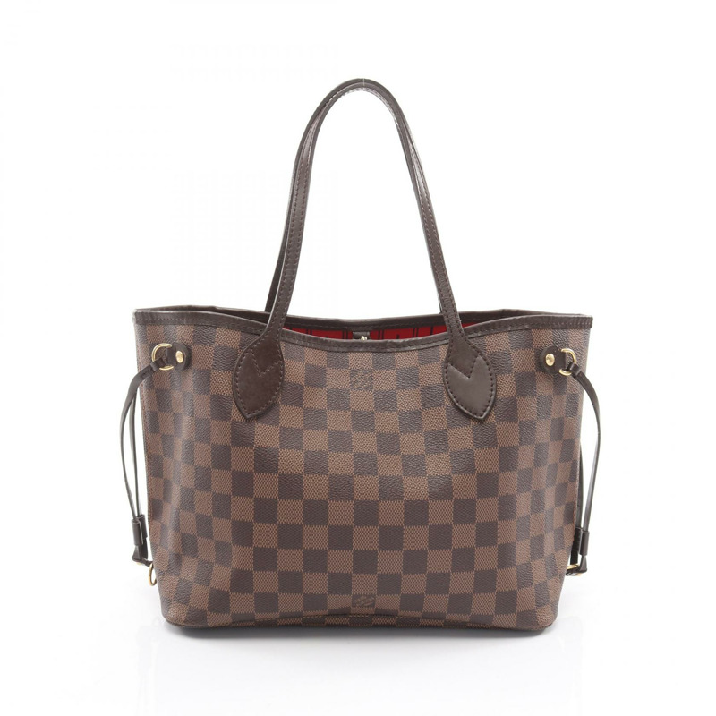 路易威登 Neverfull PM 手提包 N51109 Damier Ebene 帆布皮革 二手-0